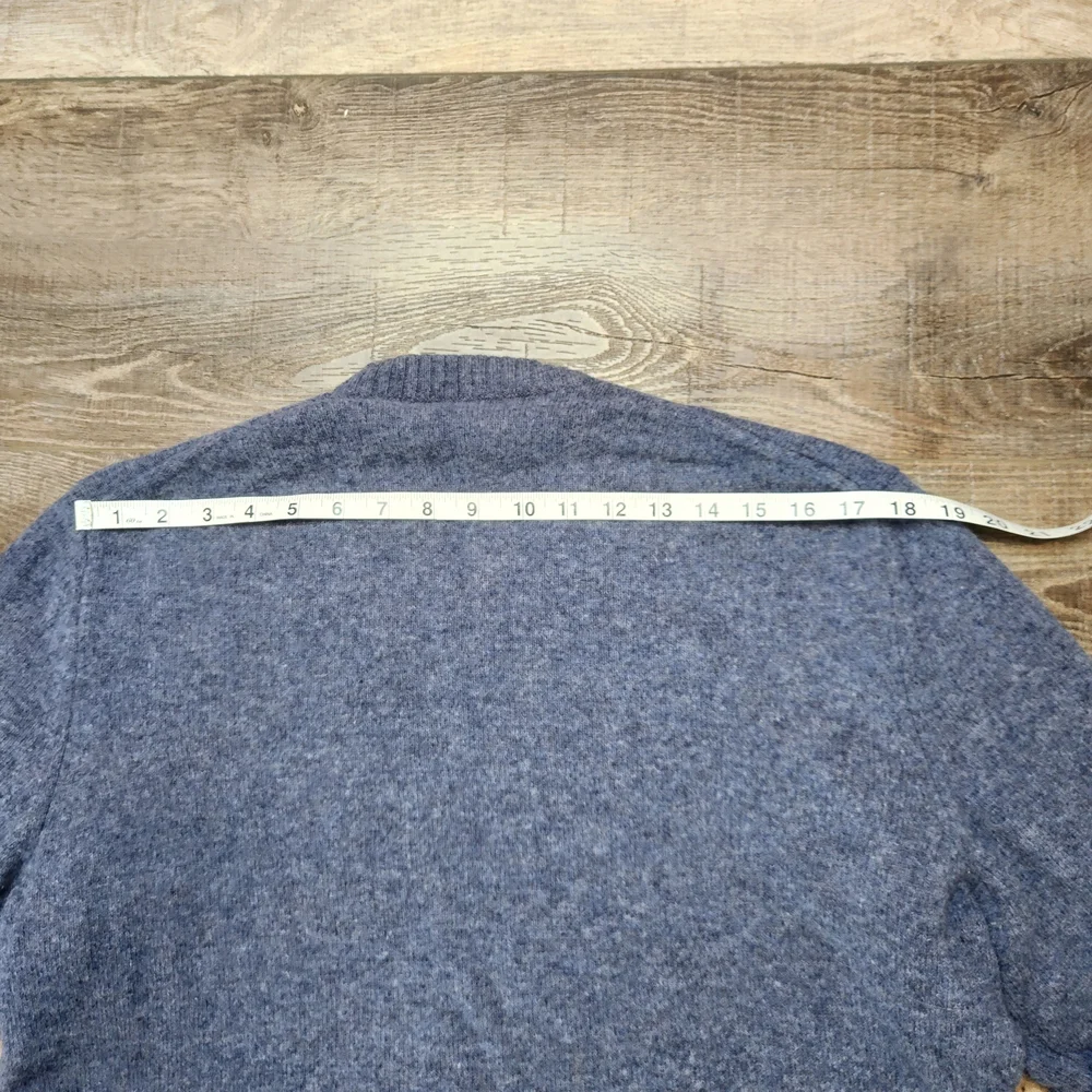 Express V-Neck Sweater Mens XL Blue Excellent Long‎ Sleeve Ribbed Knit Pullover
